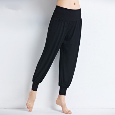 Yoga pants black long length women's female sports fitness running jogging yoga dance gyms practice bloomers pants