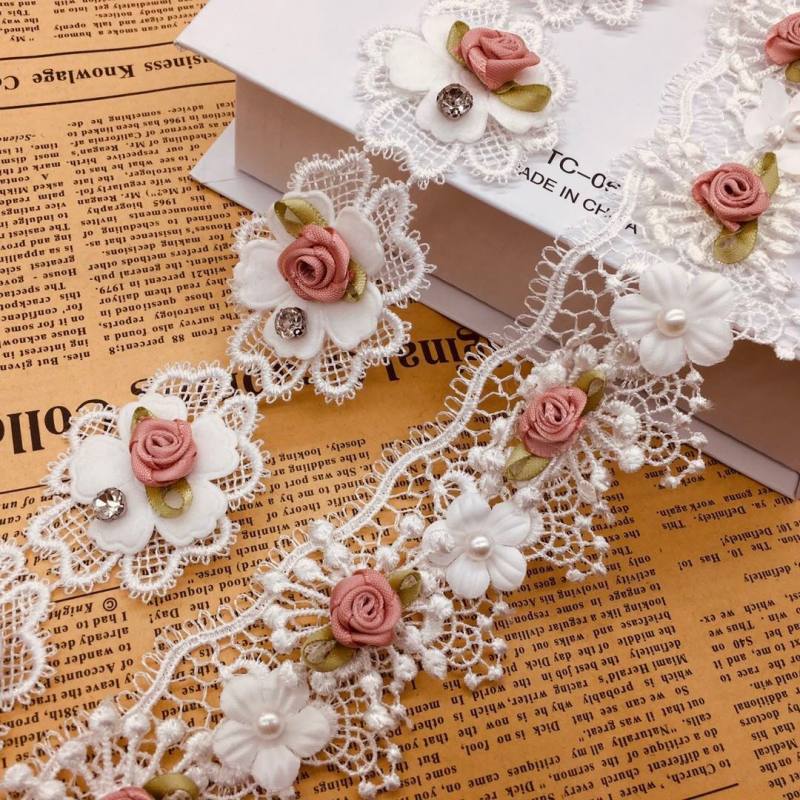 Fabric Ribbon Decorations, Embroidered Lace Ribbons