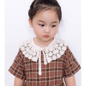2pcs Baby scarf kids fake collar children detachable collar girls embroidery dickey collar shawl Korean