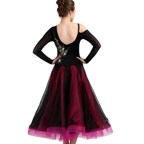Women's children  ballroom dresses  abito da ballo for female stage performance waltz tango flamenco dancing dresses