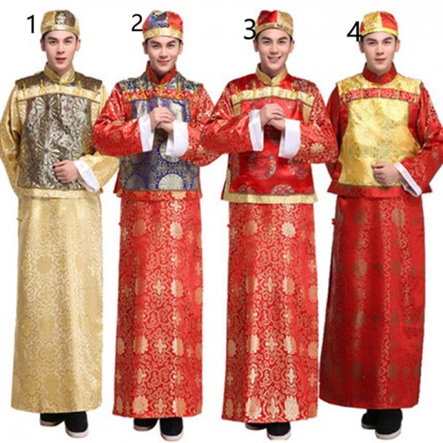 Chinese ancient cosplay clothes Qing emperor Dynasty Manchu Bayer costumes young masters gowns costumes Wangye clothing