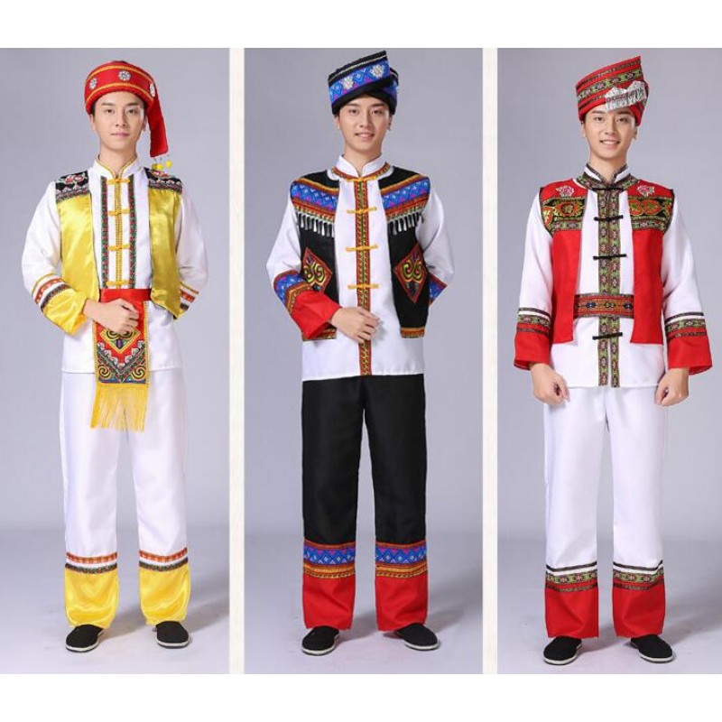Men\'s chinese folk dance costumes male china Miao Hmong minority drama ...
