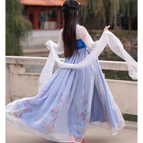 women Chinese Hanfu fairy drama movies film princess empress cosplay robes kimono dresses 