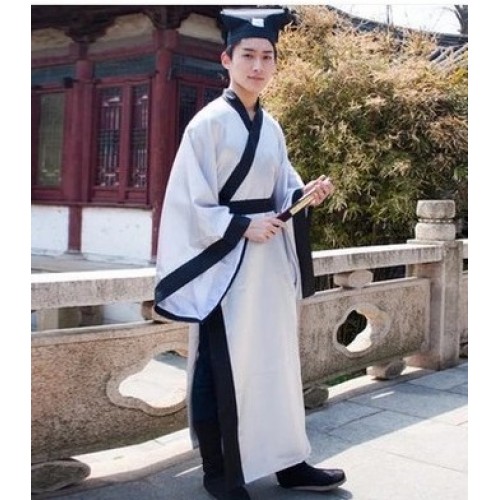Male Ming Han Song Dynasty Hanfu Scholar Xiucai Boy cosplay robe Ancient Jiangnan gifted kimono Long shirt film television drama performance costumes