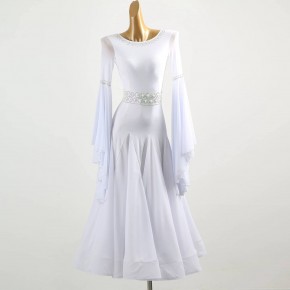 White long length ballet dresses for women Adult female professional ballet  dance long tutu skirt stage ballerina show dance costume