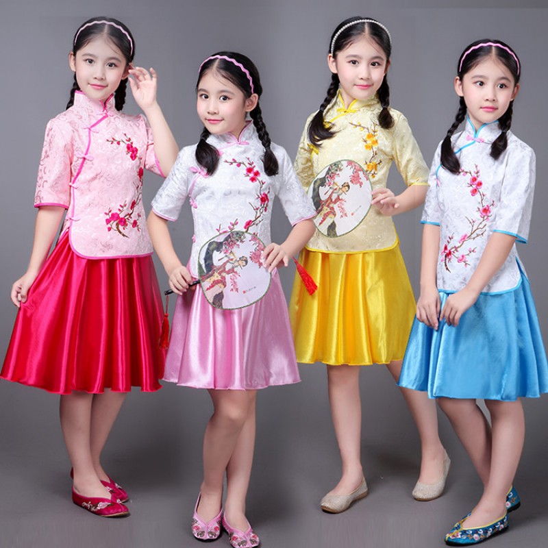Chinese folk dance princess dress for children girls photos drama ...