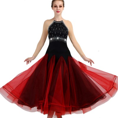 SCGGINTTANZ GD2027 kid latin ballroom ball party dance professional pleated surface and slanted swing design skirt for girl 