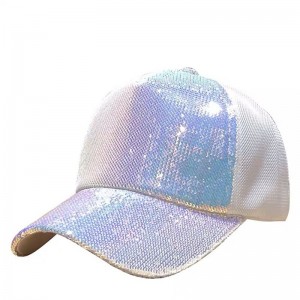 Adult jazz dance sequins baseball hats hiphop gogo dancers stage performance fashion bling cap for unisex