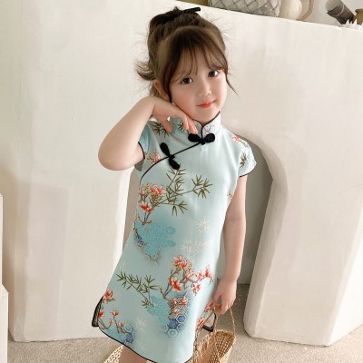 Baby kids chinese dresses girls cheongsam qipao for girls the new costume hanfu dress ancient model show photos shooting tang suit qipao skirts