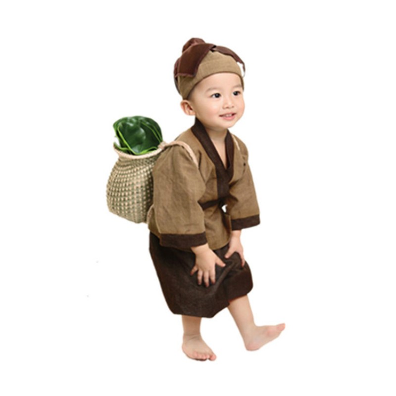 Children ancient chinese hanfu  for boys girls drama photography three characters Confucius student cosplay dresses costumes