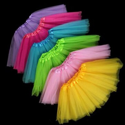 Children ballet dance skirts for kids girls candy color tulle stage performance modern dance skirts