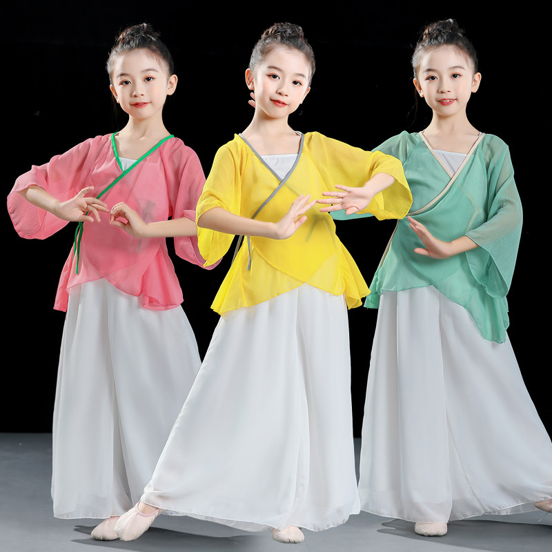 Children Girls Chinese folk classical dance costumes fairy hanfu princess dress rhyme Chinese dance dresses ethnic dance outfits for Kids
