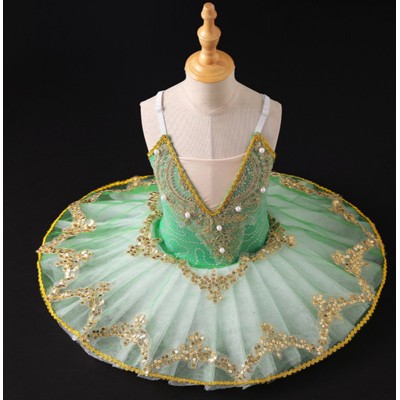 Children girls Green blue red pink ballet dance dress classical dance tutu skirts girls ballet dance costumes ballerina ballet performances costumes for kids