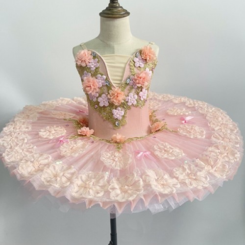 Children Pink tutu ballet dance dresses girls Swan Lake puffy skirt professional ballerina ballet dance costumes sleeping beauty TUTU skirts