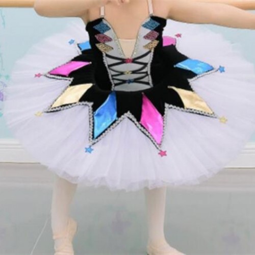 Children rianbow velvet TUTU skirt Ballet dress Performance Girls Ballet ballerina Performance dress Competition Tutu Skirt