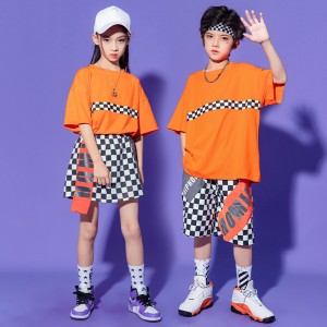 Children singer rapper hip hop street jazz dance costumescheerleading dance hip hop clothes suit group performance clothing