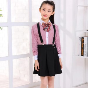 Children stage performance chorus costumes for boys girls striped school competition uniforms kindergarten evening party dresses outfits