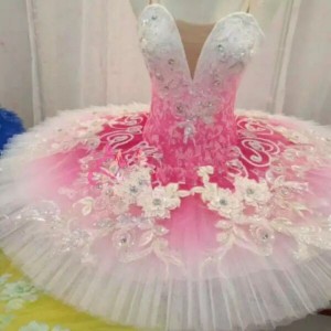 Children swan lake competition ballet dresses pink color ballerina tutu platter pancake skirt stage performance dancing costumes