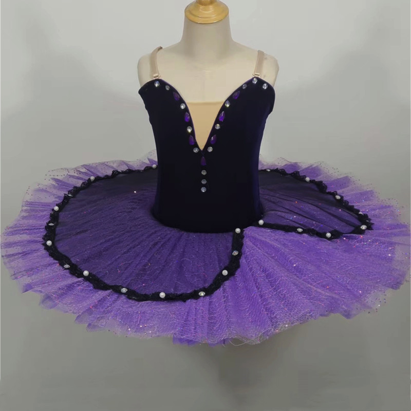 Children's ballet dresses costumes Girls purple puffy Ballerina TUTU skirt ballet agency parade costume