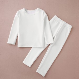  children's Boy girls latin ballroom dance thermal underwear set cotton white shirt and pants boys and girls ballet jazz dance bottoming shirt thickened trousers for toddlers