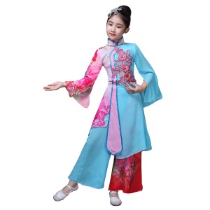 Children's Chinese classical dance costumes fairy photos princess cosplay robes china style ancient fan dance clothes girls Yangko clothing
