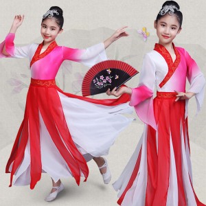 Children's Chinse ancient fairy classical dance costumes hanfu peacock southeast flying girls solo fairy cosplay performance dress