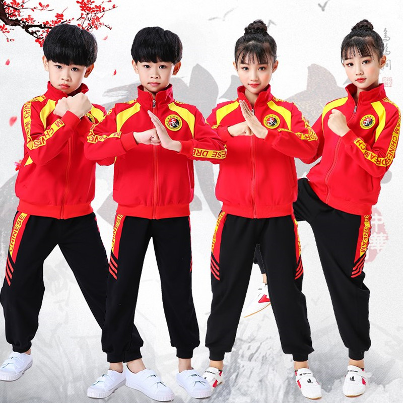 Children's martial arts wushu performance clothing pre school sportswear training uniforms kung fu training clothes boys and girls sports suits school uniforms