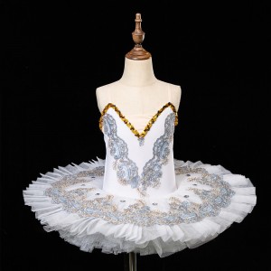 Children's white Ballet Dress Little Swan Dance Tutu Skirt fluffy skirt children's classical bellerina stage performance dress