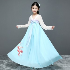 Chinese folk dance costumes ancient traditional classical stage performance Hanfu fairy drama cosplay robes dresses