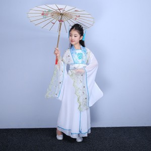 Chinese folk dance costumes for girls kids children fairy tang dynasty princess ancient stage performance drama cosplay dresses