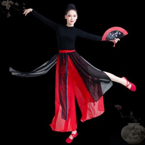 chinese folk dance costumes for women training modern dance fan dance ancient style classical dance dress for female 