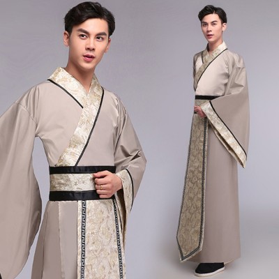 Chinese folk dance Costumes men's hanfu annual meeting ancient drama photos cosplay costume martial arts robes scholars show clothes