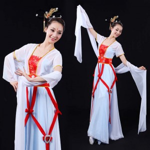 Chinese folk dance dress Film and television classical Hanfu Journey to the West Performance dance costume cos Chang'e fairy flying costume