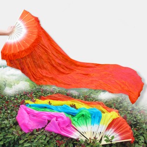 Chinese folk dance fans for female belly dance extend length ancient traditional yangko fairy cosplay dance fans 1.5m
