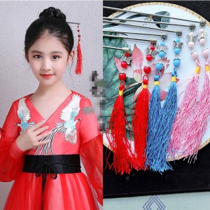 Chinese folk dance hair accessories hairpin for girls children ancient traditional dance fairy princess cosplay performance headdress
