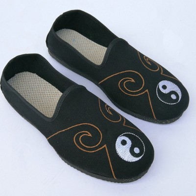 Chinese folk dance shoes for men Taoist priest Monk wushu kungfu taichi drama stage performance cosplay practice flats shoes