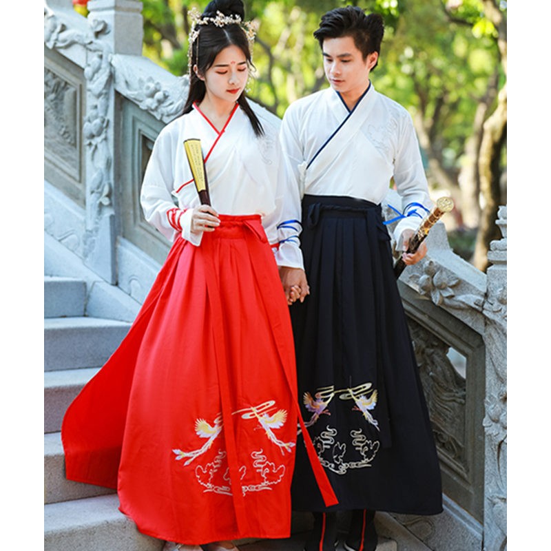 Chinese Hanfu for women men's swordsman knight fairy chinese ancient film cosplay dresses
