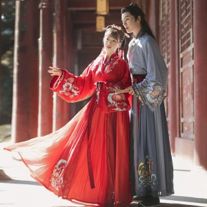 Chinese Hanfu for women warriors swordsman cosplay robe for men china traditional folk costumes Tang han wei dynasty empress princess film cosplay gown