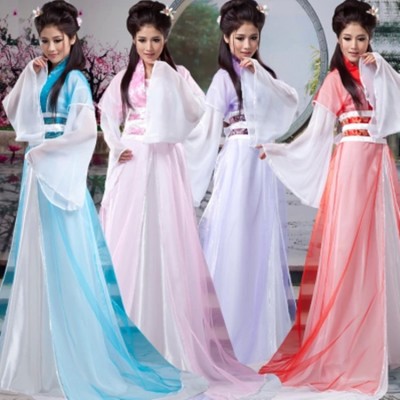 Chinese traditional dance Fairy costume photo costumes princess heroine Hanfu Royal Princess stage performance costumes