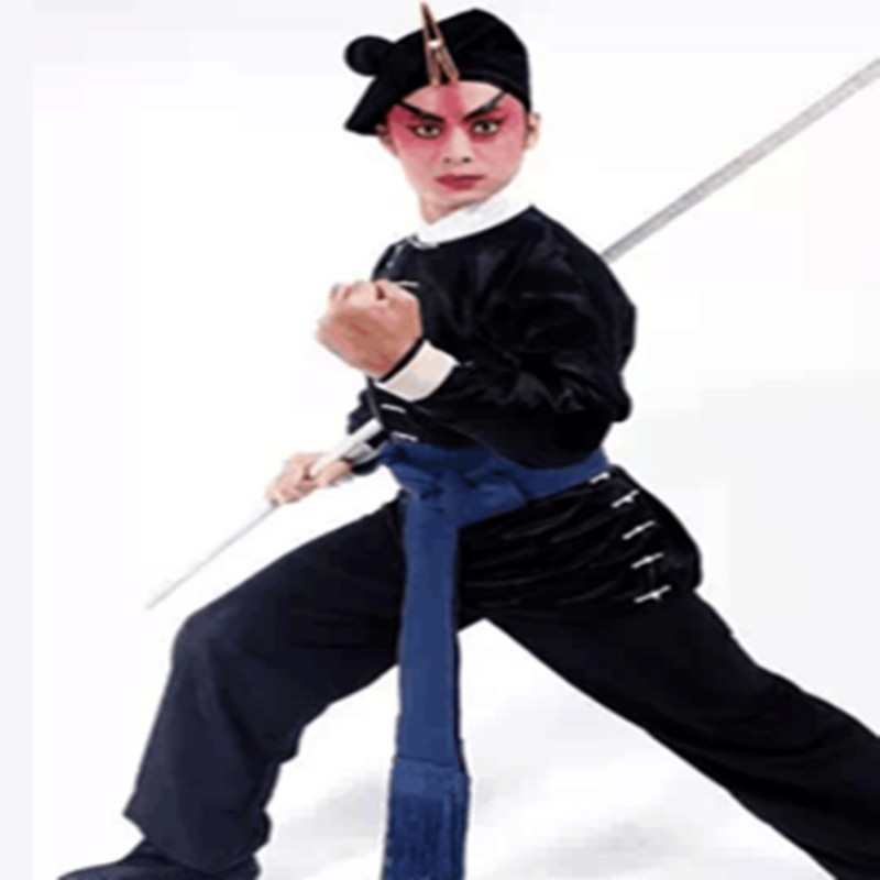 Chinese traditional Wusong playing tiger drama cosplay clothes for boys kids  children's ancient dance stage performance costumes