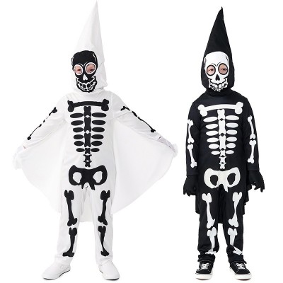 Chrismas Halloween party dress up costumes for Children skeleton cosplay perform cloak outfits for boys girls Bones Ghost Party wear for kids