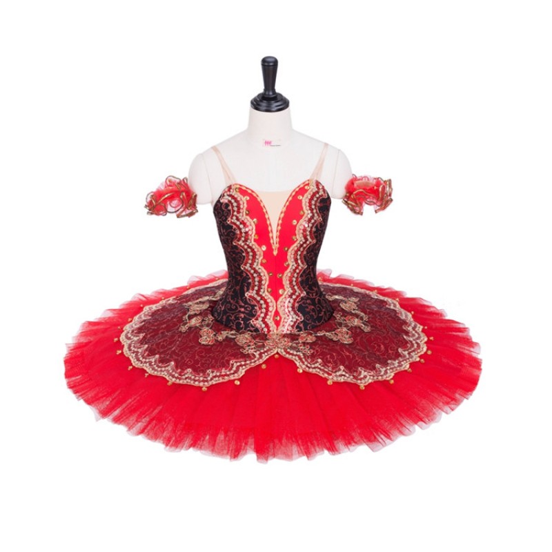 Custom size professional classical ballerina ballet competition dress for kids children tutu pancacke skirts