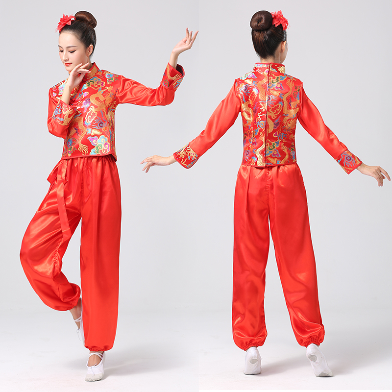 dragon dance Drum  performance costume for women men Chinese dragon lion dance waist drum Yangko performance Costume