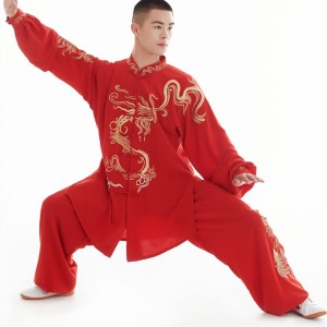 Embroidered Tai Chi clothing for women and men chinese kungfu wushu martial arts morning exercises taiji quan practice suit 