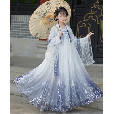 Feather fall Hanfu female adult breast length Ru skirt elegant fairy skirt six meter large sleeve shirt cover