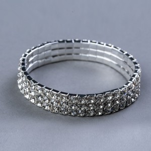 Female adult belly dance jewelry bracelet children's stretchable silver rhinestone hand ring dance arm band ornaments