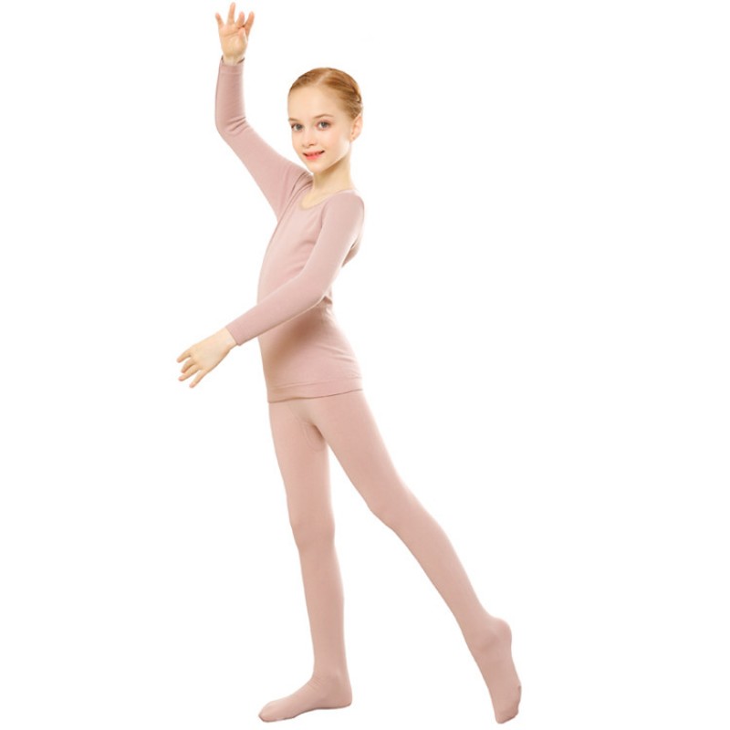 Aimer Kids Crew Neck Thermal Underwear Set For Girls