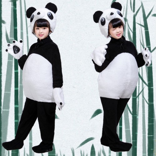 Giant panda animal cartoon costumes for kids boys and girls kung fu panda baby stage performance costumes