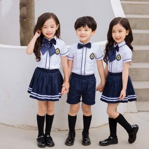Girls boys brithish style school uniforms children's primary school uniform, graduation dress