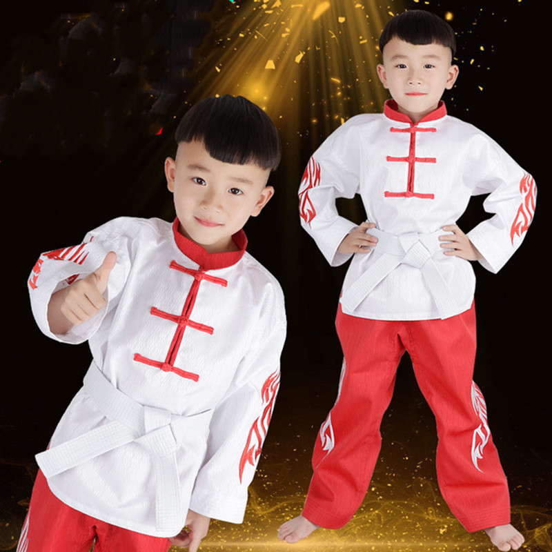 Girls boys Taekwondo uniforms kids cotton long sleeve short sleeve Taekwondo suit